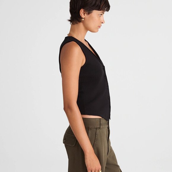 Madewell Ribbed V-Neck Vest Size Large - Picture 3 of 11